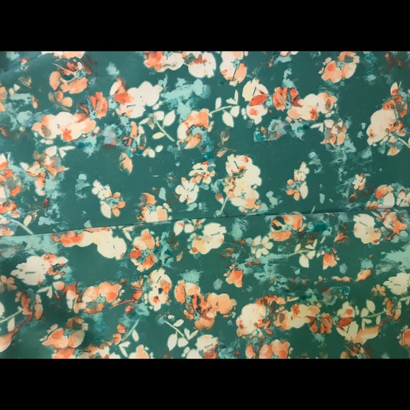 JCPenny XL pink and green floral skater mini skirt - Picture 2 of 2